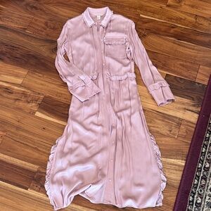 H&M Light Pink Long Sleeve Dress